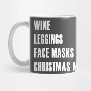 Christmas Movies Leggings Face Masks Wine Mug